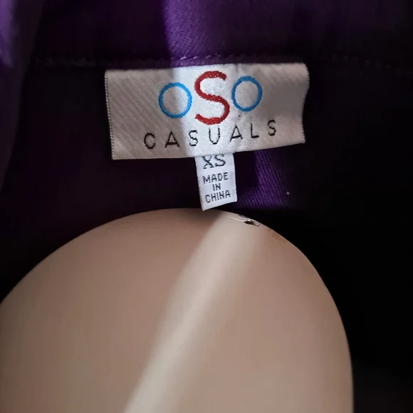 OSO Casuals purple zip up denim jacket/coat, xs - Picture 5 of 5